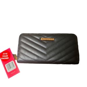 Rampage black faux leather wallet / phone holder